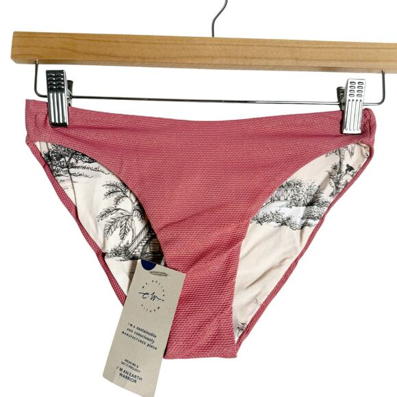 Maaji Watermelon Pink Sublimity Reversible Hipster Bikini Swimsuit Bottoms XS - Picture 1 of 6